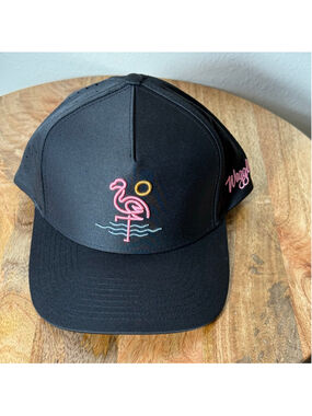 Waggle Black Flamingo Bay Snapback Hat One Size